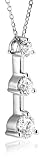 14k White or Yellow Gold 3-Stone Diamond Pendant (1 cttw, H Color, SI2 Clarity)