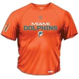Dolphins Reebok NFL Prime Eqt Speedwick Tee - Men's ( sz. L, Orange : Dolphins )