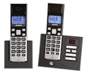 Audioline Polo 382 Schnurloses DECT-Telefon  Eco Mode Energiesparmodus, Anrufbeantworter schwarz / silber