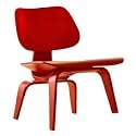 Eames Molded Plywood Lounge Chair - by Herman Miller New Red - Wood Legs