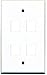 4 Port Keystone Wall Plate White - Pack of 5