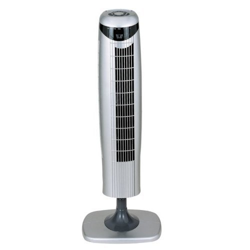 Optimus F-7414S 35-Inch Pedestal Tower Fan with Remote Control and LED