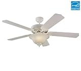 Monte Carlo 5HM52WHD Homeowner Max Plus Energy Star 52-Inch 5-Blade Ceiling Fan, White Finish, Matte Opal Glass