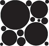 Black Polka Dot Peel & Stick Wall Stickers Nursery Dorm