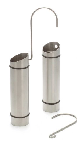 Schöne Edelstahl Luftbefeuchter 2 Stück (1 Packung) / Wasserverdunster / Raum Befeuchter für Kamin, Heizung + mehr, 65728