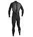 O'Neill Wetsuits Mens 3/2mm Reactor Full Suit, Black, Medium/Tall