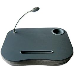 Laptop Desk With Built-In Cushion, Led Light And Cup Holder