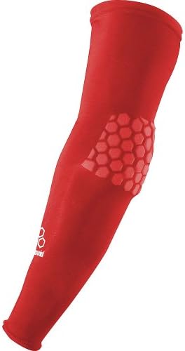 McDavid HexPad Power Shooter Arm Sleeve, Scarlet, Medium