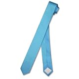 SILK Narrow NeckTie EXTRA Skinny TURQUOISE AQUA BLUE Thin Men's Neck Tie