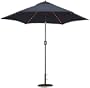 TropiLight LED 9-Feet Lighted Bronze Aluminum Market Umbrella with Navy Poly Cover