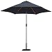 TropiLight LED 9-Feet Lighted Bronze Aluminum Market Umbrella with Navy Poly Cover
