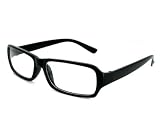 Buch: nerd Stilvolle Sekretärinnenbrille transparente gläser Retro Sonnenbrille Nerd Brille klare Gläser s 889, Farbe wählen:schwarz