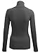 LE3NO Womens Basic Solid Fitted Turtleneck Shirt