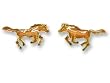 Chestnut Horse Sterling Silver and Enamel Earrings