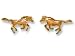 Chestnut Horse Sterling Silver and Enamel Earrings