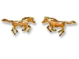 Chestnut Horse Sterling Silver and Enamel Earrings