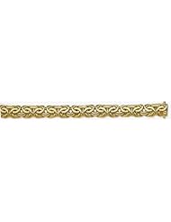 12mm Gold Byzantine Bracelet 7"