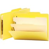 Smead Classification File Folder, 2 Divider, 2" Expansion, Letter Size, Yellow, 10 per Box (14004)