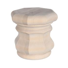 Octagonal Bun Foot Cherry 4 1/2"
