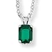 PalmBeach Jewelry Simulated Emerald Sterling Silver Pendant
