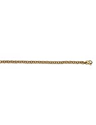 CleverEves 14Kt Yellow Gold Solid Rollo 4.3mm Bracelet