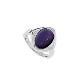 Boma Sterling Silver Purple Turquoise Multi Finish Ring