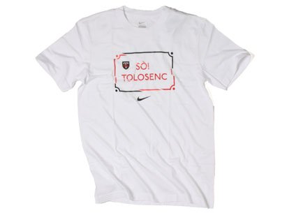 Toulouse 2011/12 Team Rugby T-Shirt White/Red - size S Toulouse 2011/12 Team Rugby T-Shirt White/Red - size S