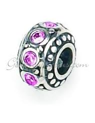 Silver Birthstone October Wheel Zable Bead BZ1059