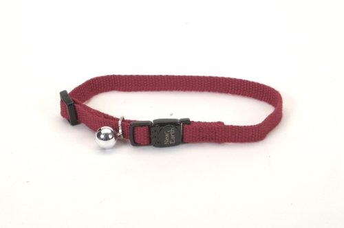 New Earth Soy Breakaway Cat Collar, .375-Inch, Cranberry