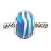 A single colourful glass, spinning bead-charm with full 5mm opening. Silver plated with 925 sterling silver. Only £2.50 postage no matter how many items you include in a parcel