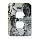 Florene Vintage - Antique Wig Ad - Light Switch Covers - 2 plug outlet cover
