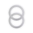 Nurtria BPA Free Anti-Colic Rings For Nurtria Baby Bottles, 2 Pack, White