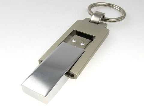 Stainless Steel SWIEL METAL Chrome USB 2.0 High Speed GLOSS FLASH MEMORY DRIVE DISK STICK PEN with Keyring Supports Windows and Mac OS Choice of 4GB 8GB 16GB 32GB Great Gift Metallic Silver (16GB)