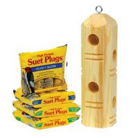 Suet Plug Feeder w/ Suet Plug Packages - SUET PLUG FEEDER W/ 4 SUET PLUG PACKAGES