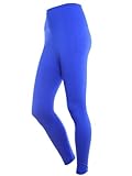 Simplicity Solid Color Dancewear Leggings, Blue, Plus Size