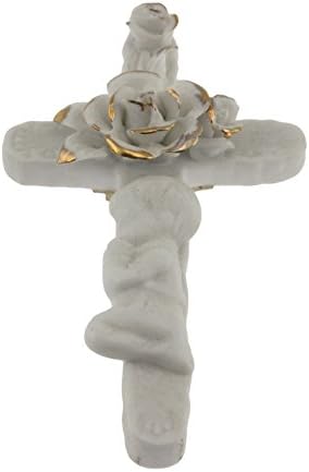 3 Ceramic Crosses Communion Boy or Christening Favor 5" Tall
