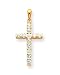 14k AA Diamond Cross Pendant