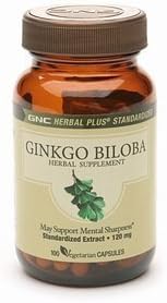 GNC Herbal Plus Ginkgo Biloba, 120mg, Vegetarian Capsules 100 ea