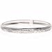 Sterling Silver etched Flower Design Bangle