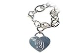 IMAGE OF University of Oklahoma Sooners Tiffany Style Heart Tag Bracelet
