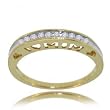 Diamond Anniversary I Love Mom Heart Ring in Yellow Gold Size 7