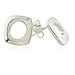 Designer Inspired Sterling Silver Cushion Stud title=