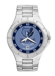 Memphis Grizzlies Mens Pro Ii Sterling Silver Bracelet Watch