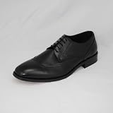 Designer Classic Leather Oxford Shoes Men's Dress Shoes Lace-Up Wing Tip Z2096 Black (9.5 D(M) US)