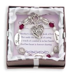 Clearly Charming Love, Mother, Forever Silver & Crystal Expressively Yours Bracelet