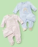 Little Me Baby Boy & Girl Footies Pink NEWBORN