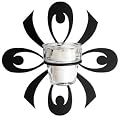 Wrought Iron Bow Votive Sconce 9 In. W x 9 In. H Holds 1 votive candle Clear Votive Glass Included