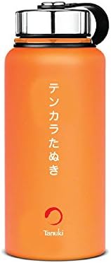 Tanuki Flask (Orange White)