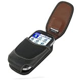 Palm Centro Universal Leather Vertical Pouch Case (Black)