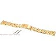 Gold Plated Watch Band Bracelet w/ Deployment Buckle